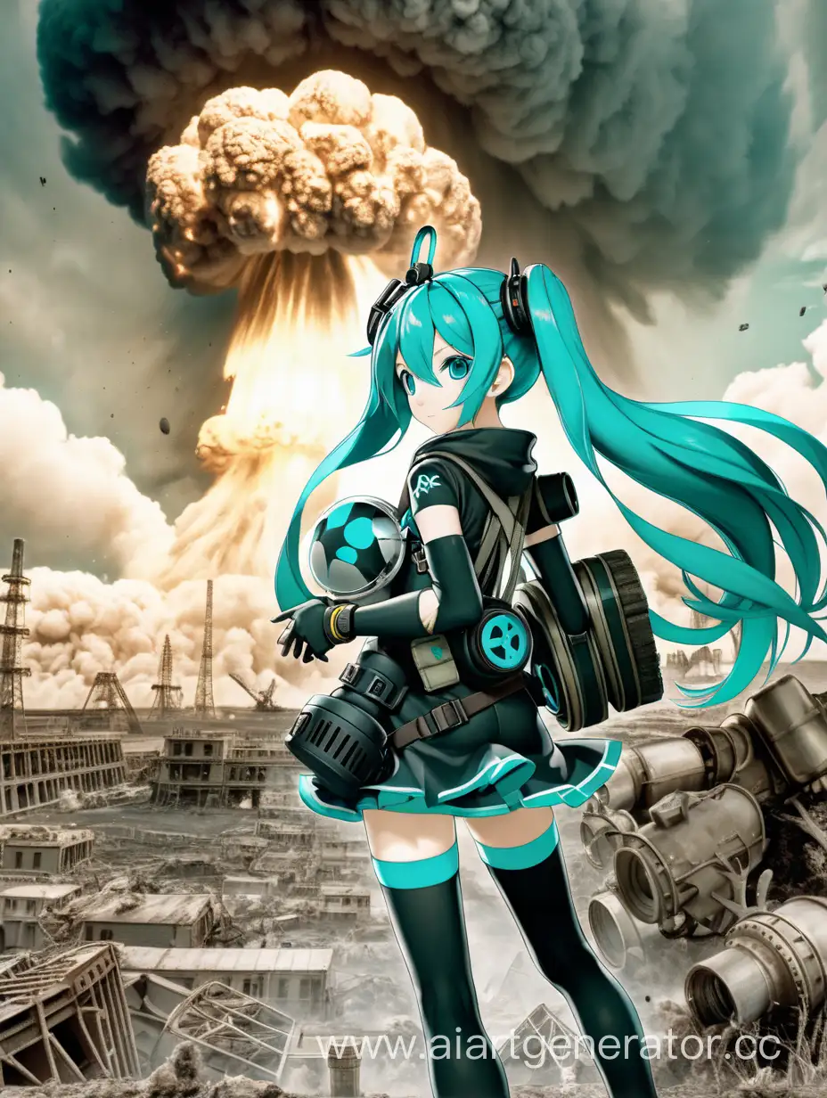 PostApocalyptic-Hatsune-Miku-with-Gas-Mask-and-Nuclear-Explosion