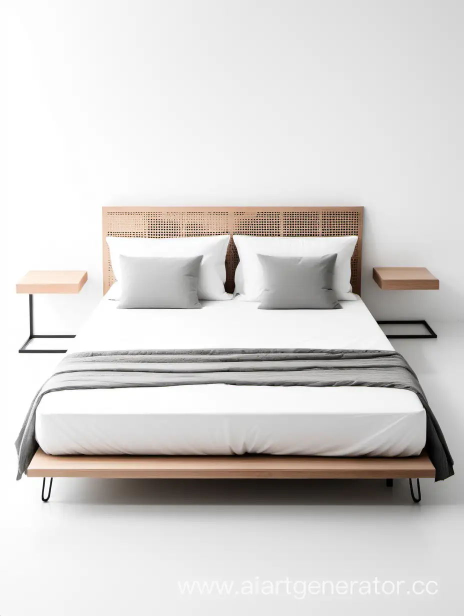 Minimalist-Double-Bed-Array-on-White-Background