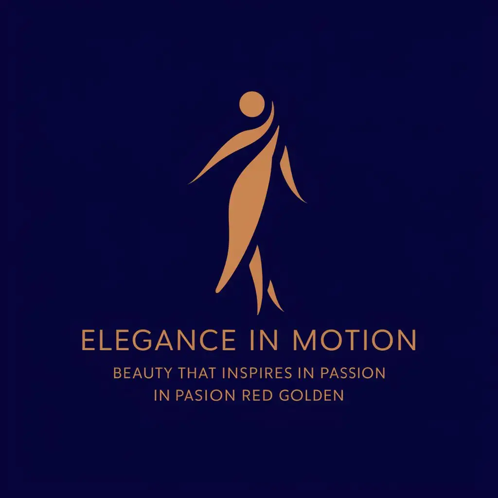 LOGO-Design-For-Elegance-in-Motion-Beauty-Spa-Passion-Red-Golden-Woman-Figure