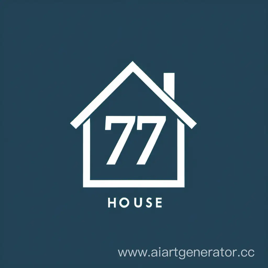 Простой Логотип сайта "77house.ru" 