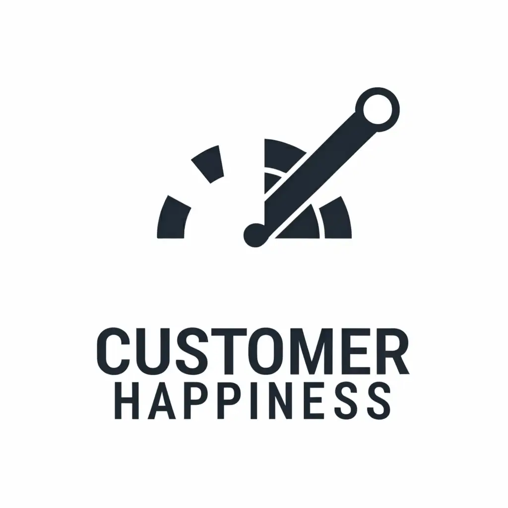 a logo design,with the text "Customer Happiness", main symbol:100% Customer Happiness

100%,Moderate,clear background