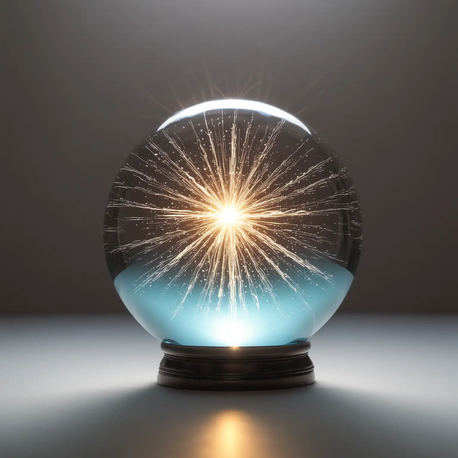 Mystical Crystal Ball with Glowing Rays