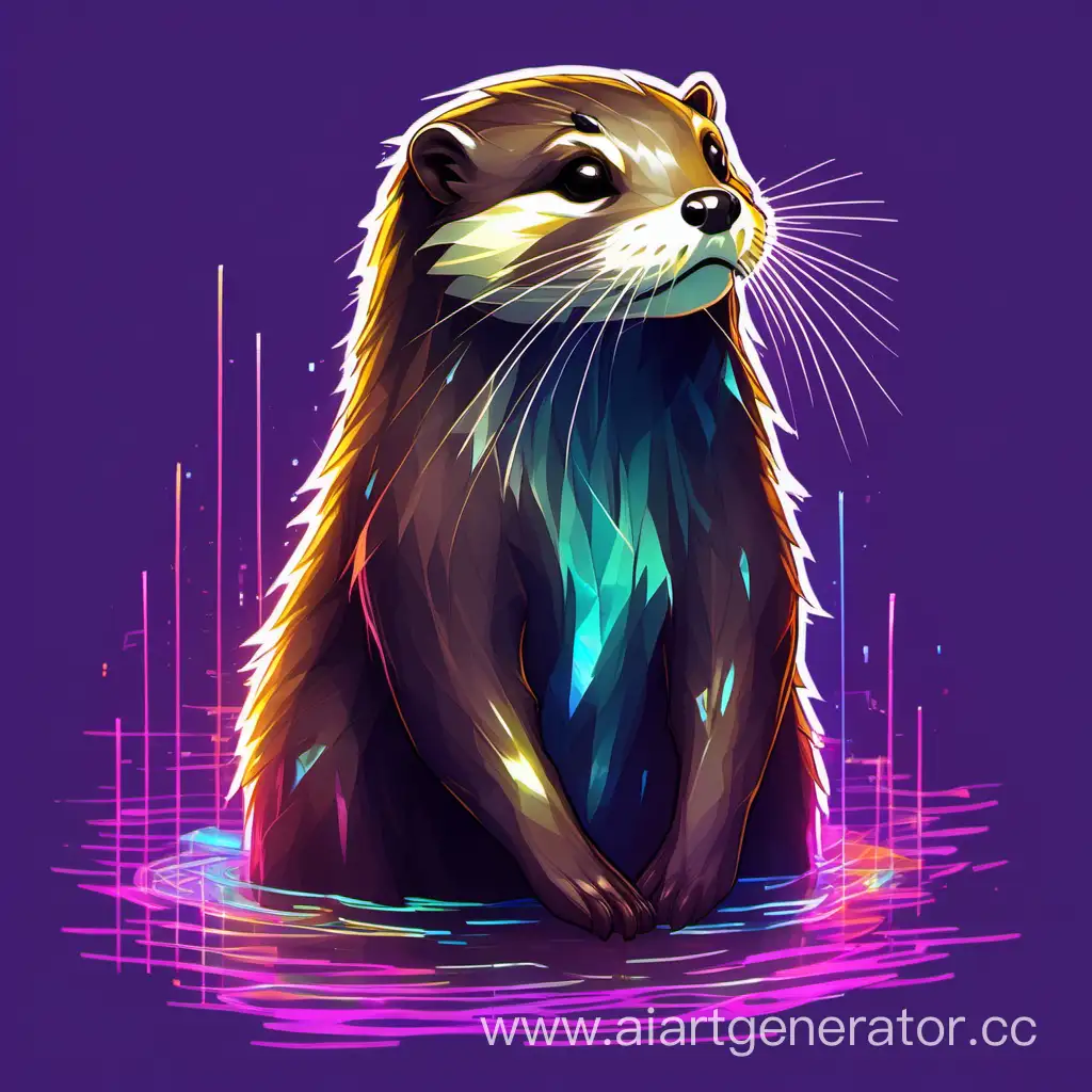 Glitched-Otter-in-Digital-Art