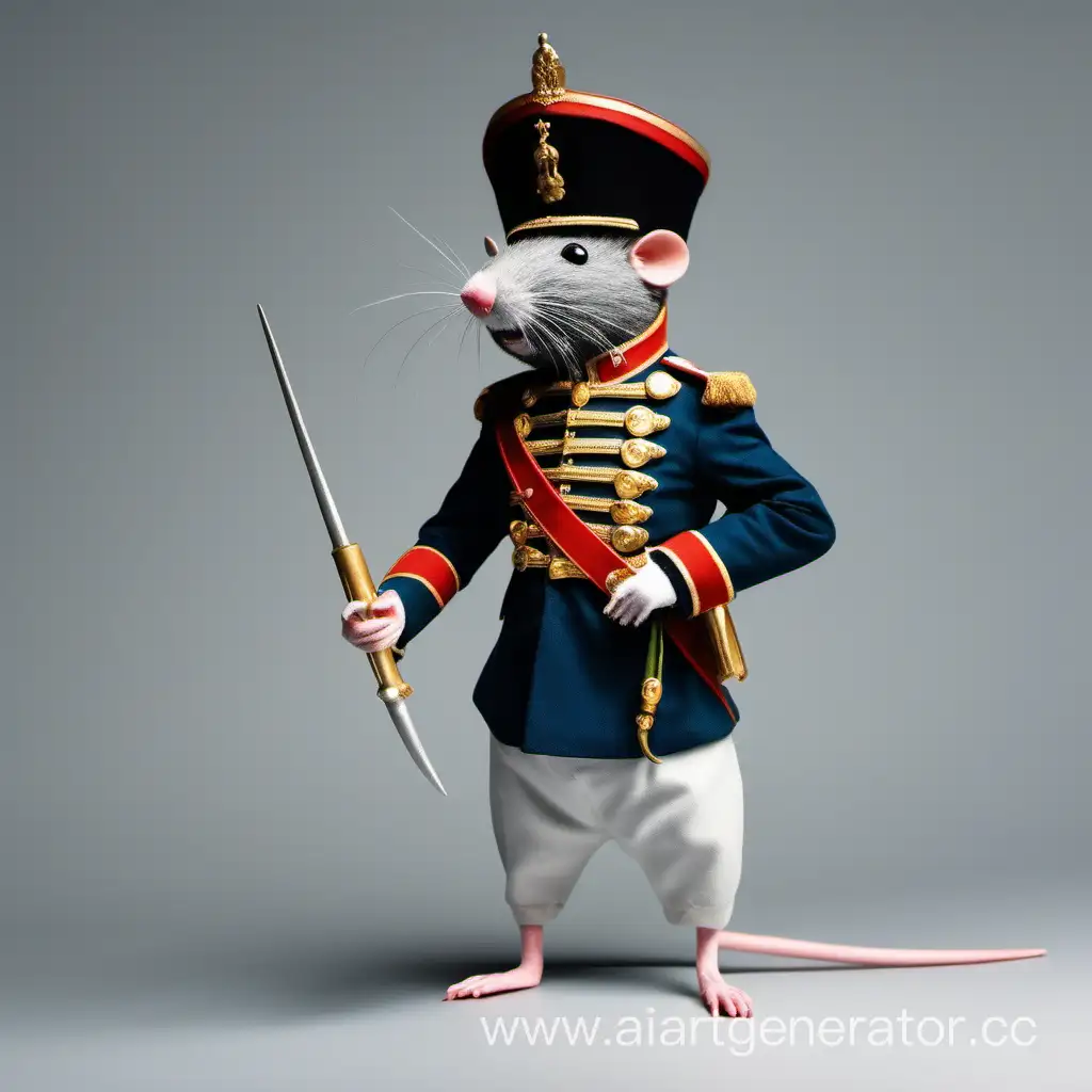 Крыса из Щелкунчика в форме солдата времён Петра Первого