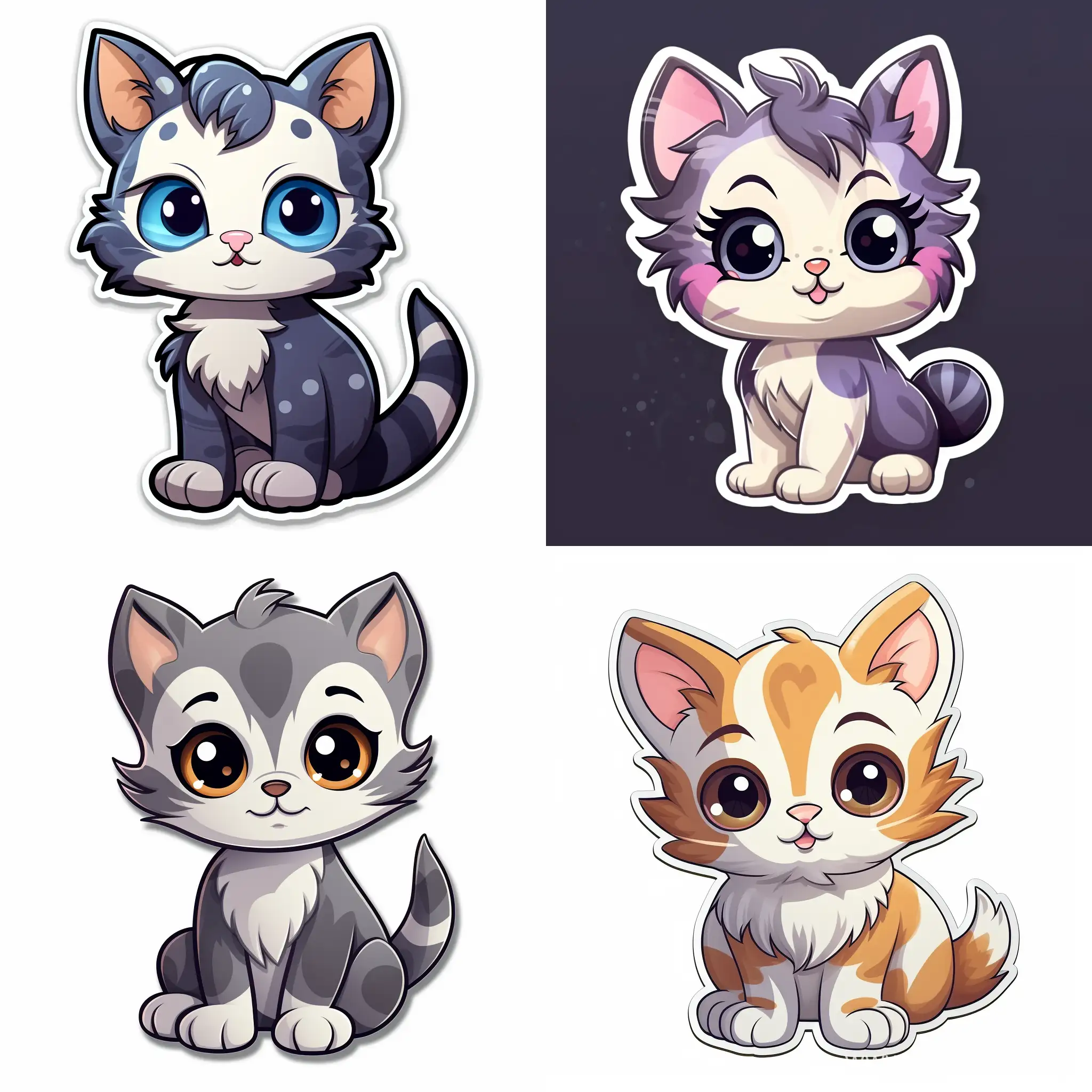 Adorable-Cartoon-Kitten-Sticker