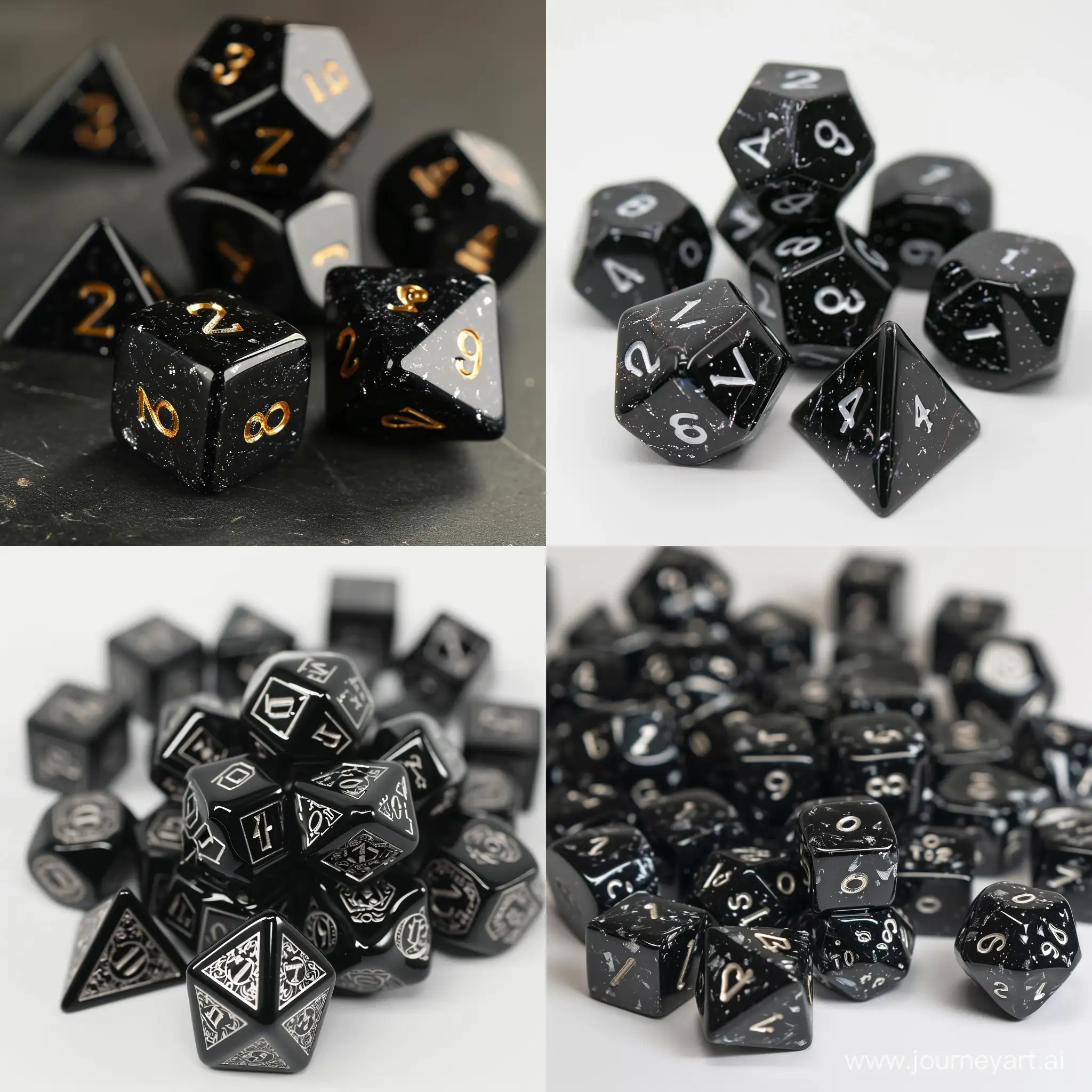 Shimmering-Black-Epoxy-D20-Dice-with-Intricate-Numerals