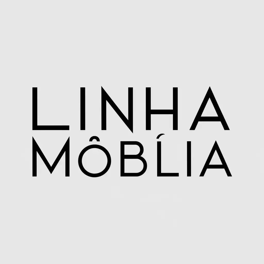 A minimalistic logo saying "Linha MOBÍLIA"