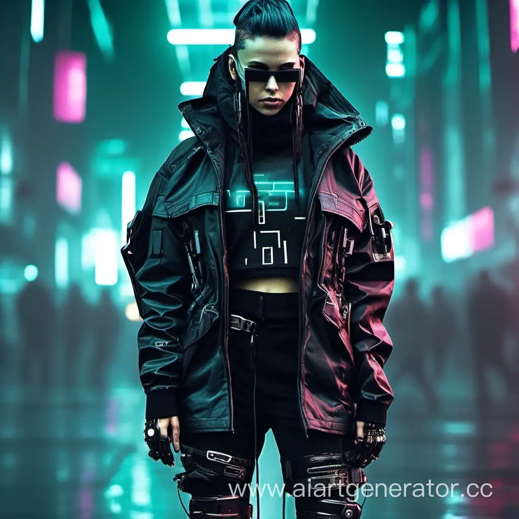 Futuristic-Cyberpunk-Style-Clothing-Fashion-in-Urban-Setting