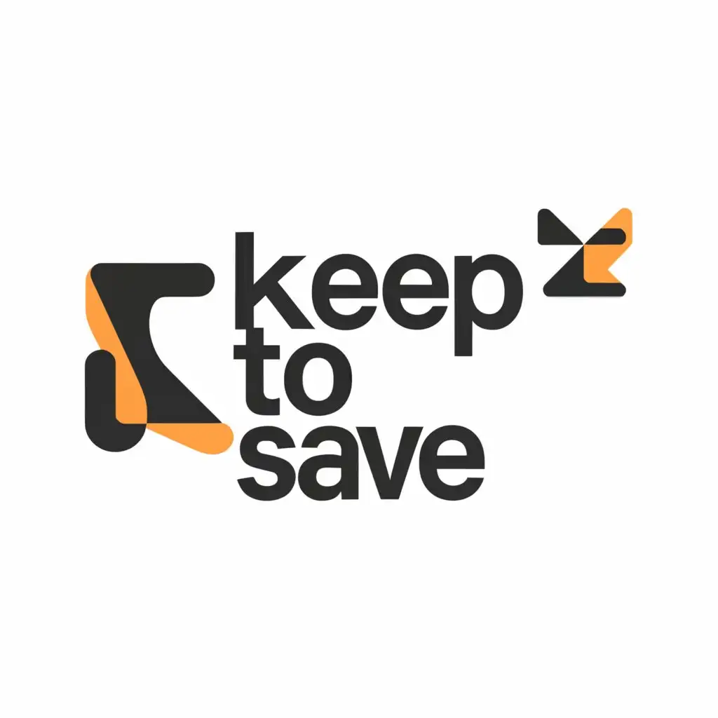 a logo design,with the text 'keep > save', main symbol:K,Minimalistic,be used in Technology and fintech industry,clear background