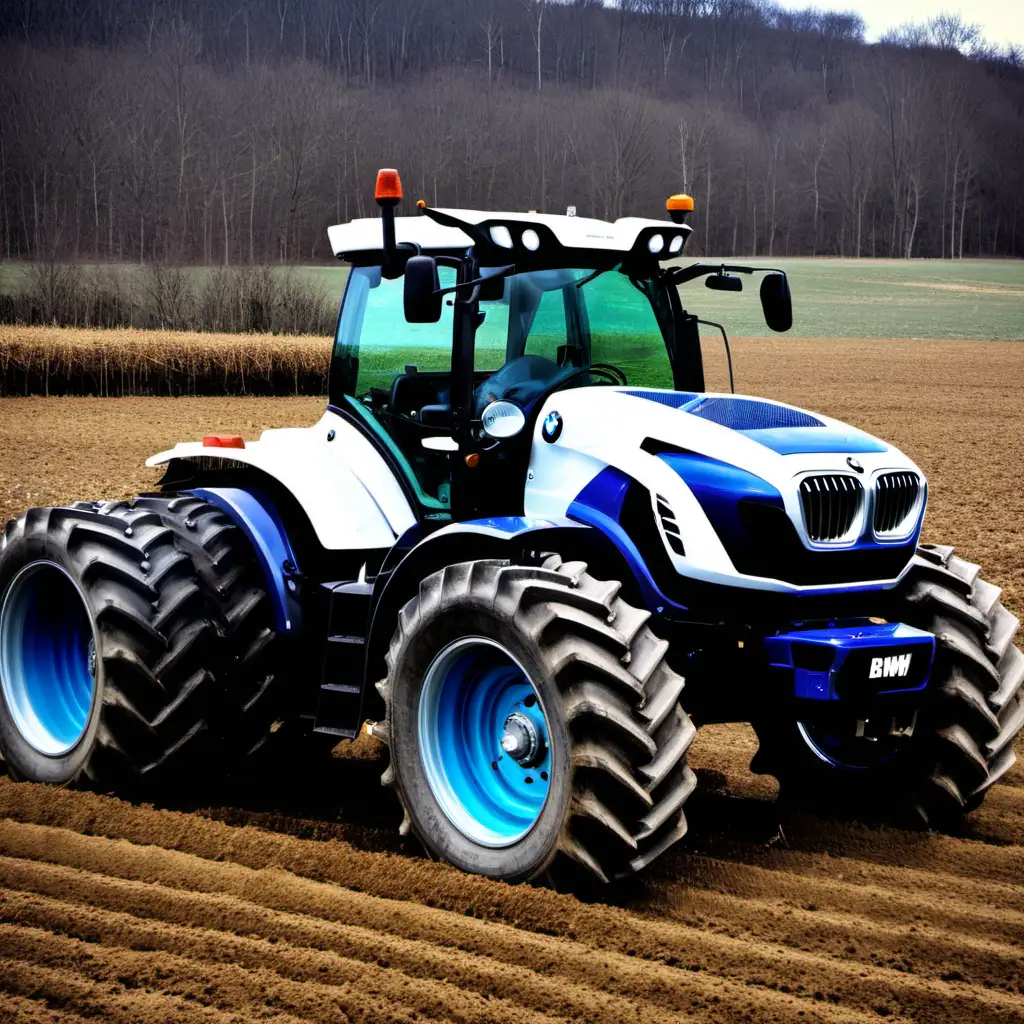 Futuristic Hybrid Vehicle Blend of BMW Elegance and Tractor Utility