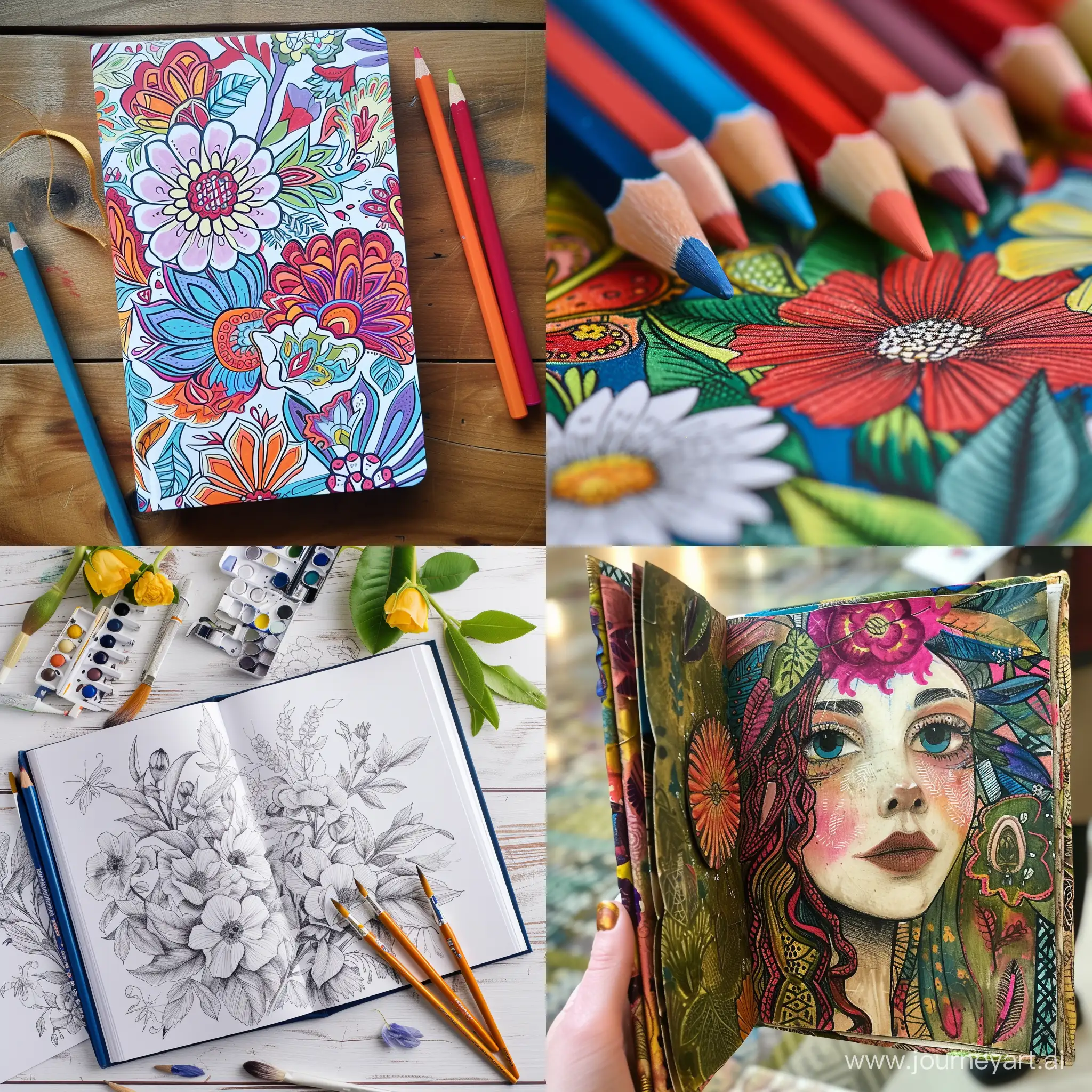 Artistic-Crafting-Vibrant-Artwork-Book-and-Coloring-Booklet-Set