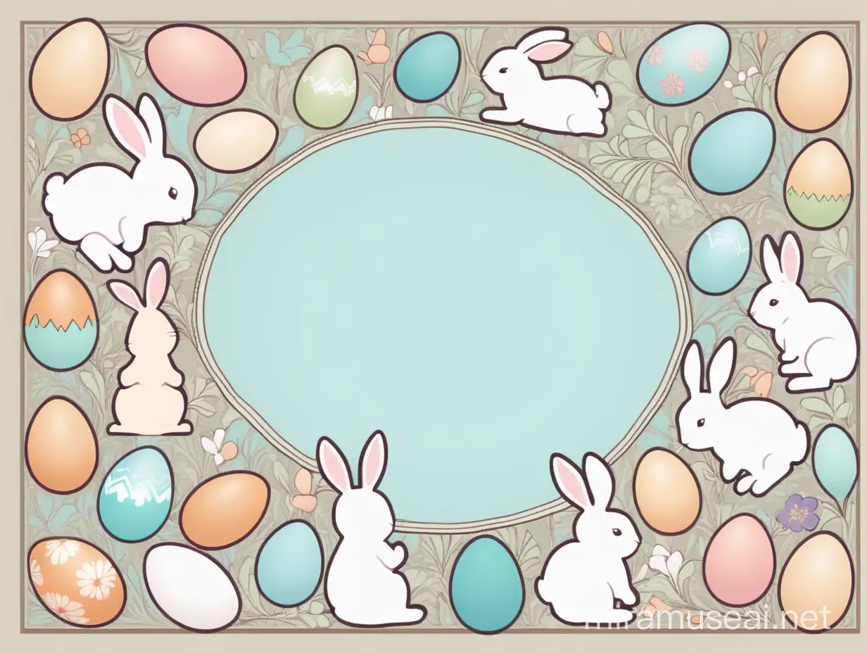 Eastern Pastel Easter Frame with Iconic Elements