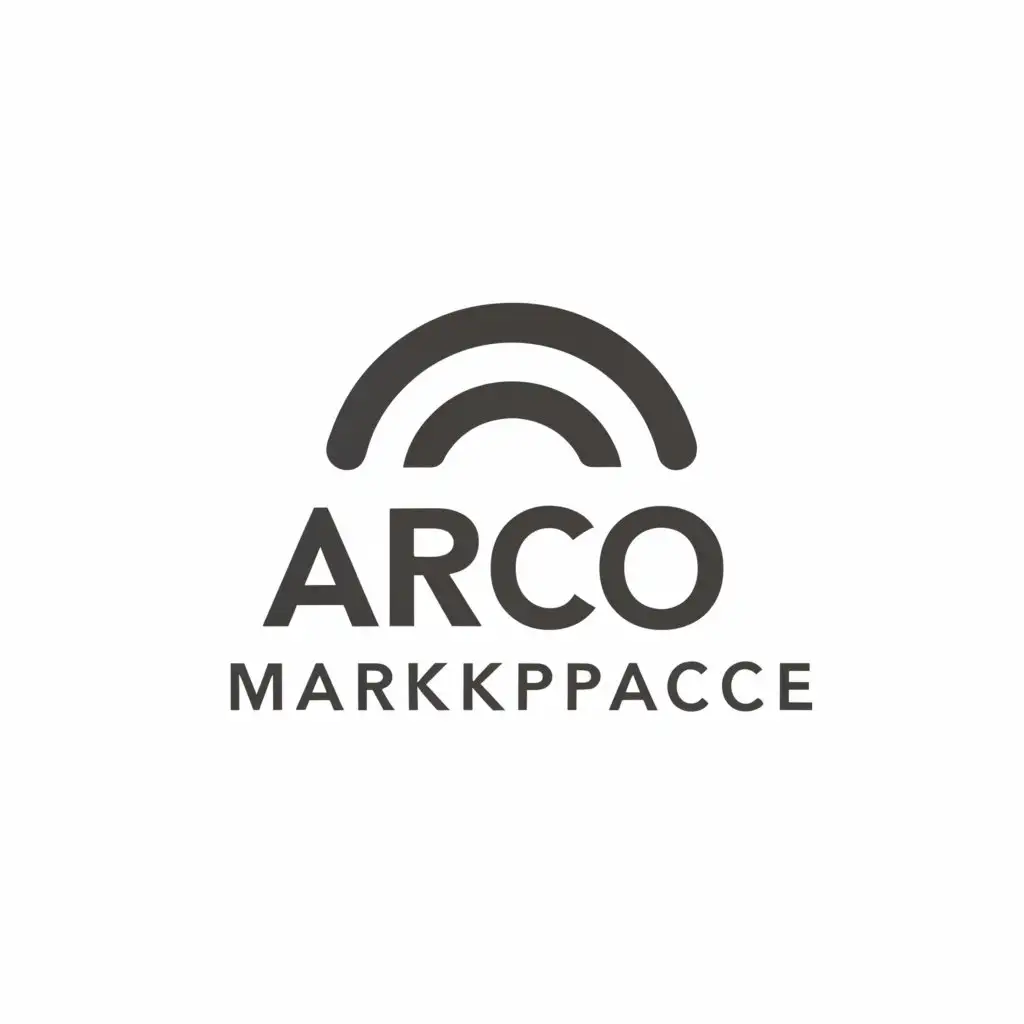 a logo design,with the text "Arco Marketplace", main symbol:arc, e-commerce, A letter,Moderate,be used in Internet industry,clear background