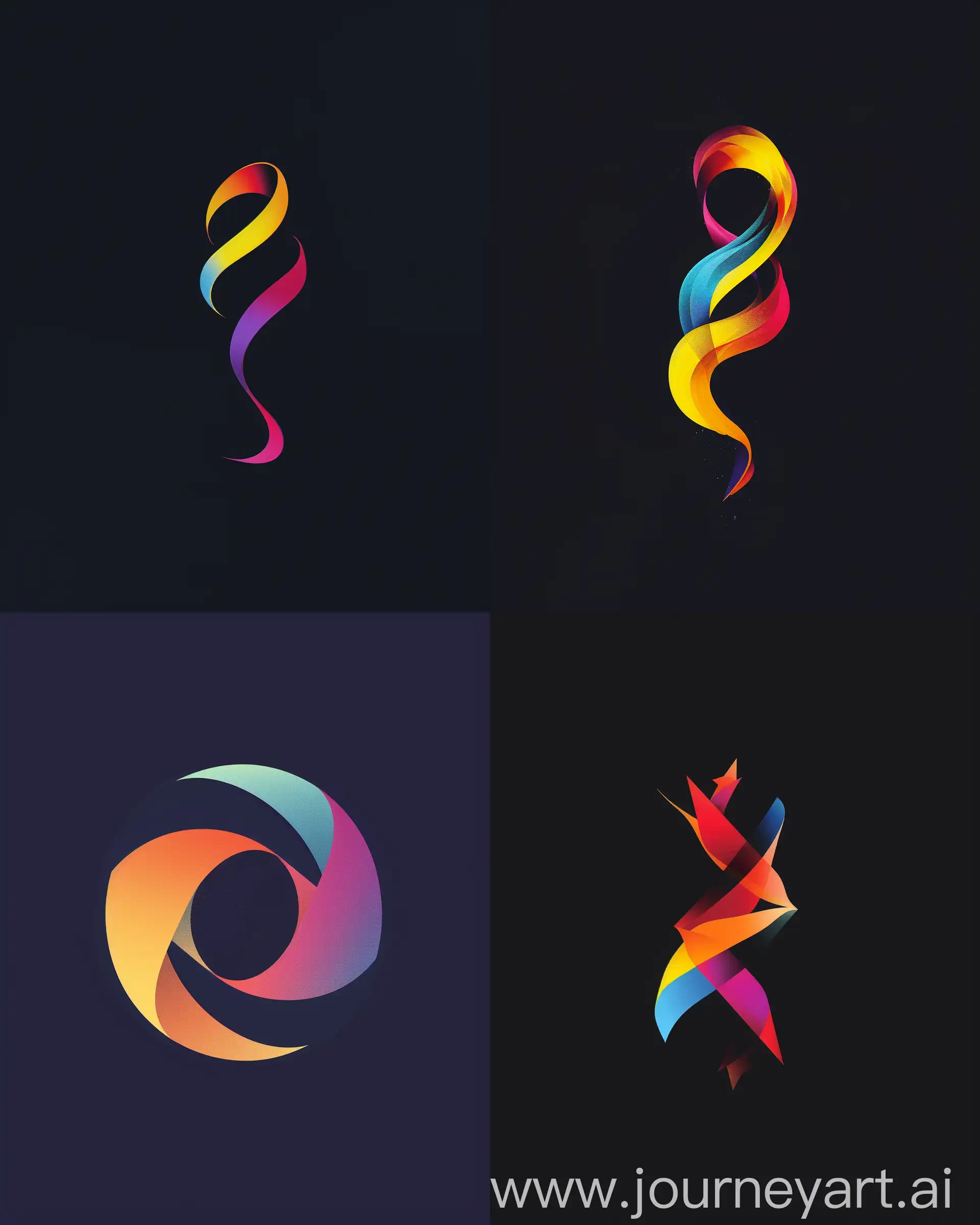 abstract logo design, minimalism , hypothesis, illusion, surrealism , minimalism, graphic design, sharp colors  --ar 4:5