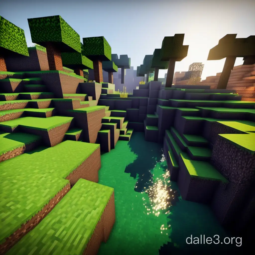 A really really realistic 4k the best graphics in an inage ever seen picture of minecraft 