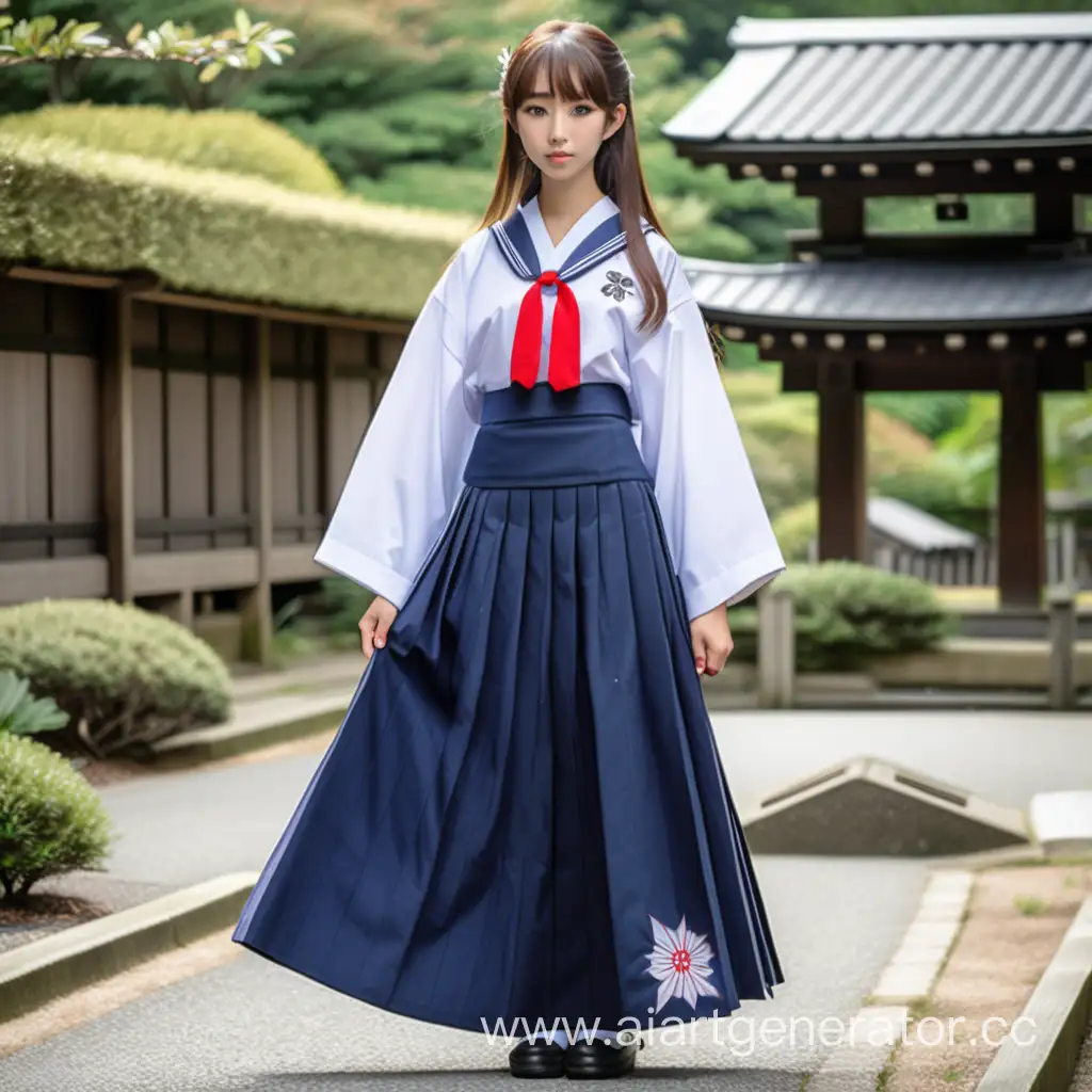 Japanese uniform with long skirt