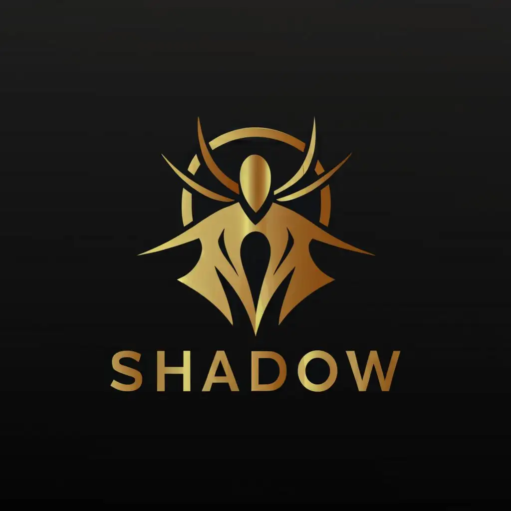 a logo design,with the text "Shadow", main symbol:Colors: The color scheme of the logo should radiate an aura of mystique and elegance with the use of black combined with either silver or gold.

- Style: The design must be modern yet sophisticated, a clean cut that resonates with the confident, mysterious and somewhat dangerous demeanour that "Shadow" represents.

- Imagery: I am intrigued with the idea of incorporating a shadowy figure into the design, alongside an overtly masculine symbol. Feel free to weave your creative magic while maintaining the theme of the brand.,Moderate,clear background