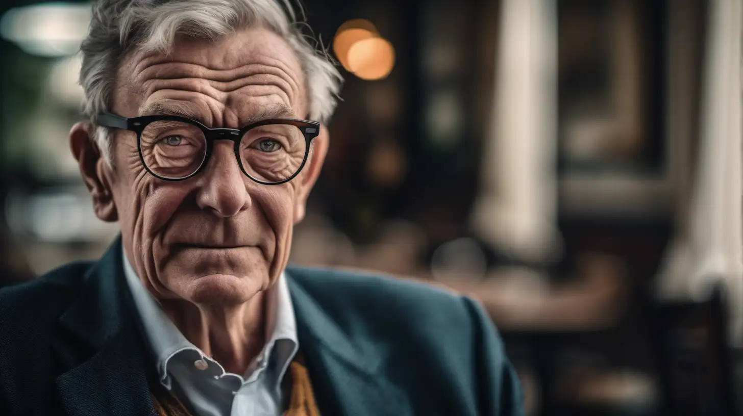 (An elderly Englishman wearing glasses, he has a smug, and arrogant look on his face), (Sony A7 III with a 50mm f/1.8 lens), (Soft, natural lighting highlighting the gentleman's features), (Portrait photography style capturing the sophistication and smug demeanor of the Englishman)