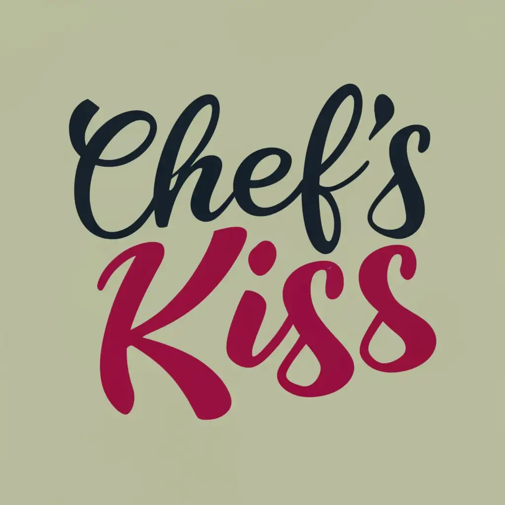 logo, Text only, with the text "Chef's Kiss", typography, rgb(203,104,67) 