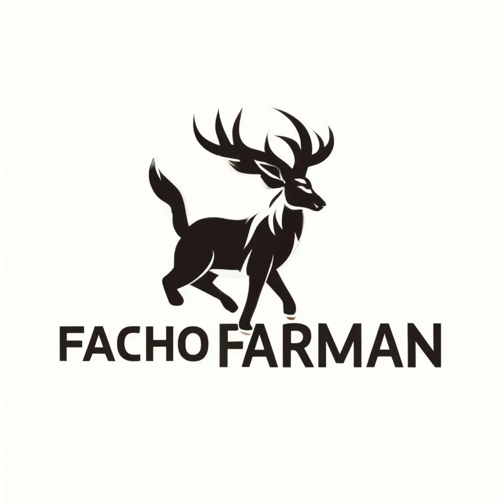 logo, Markhor, with the text "Facho Farman", typography