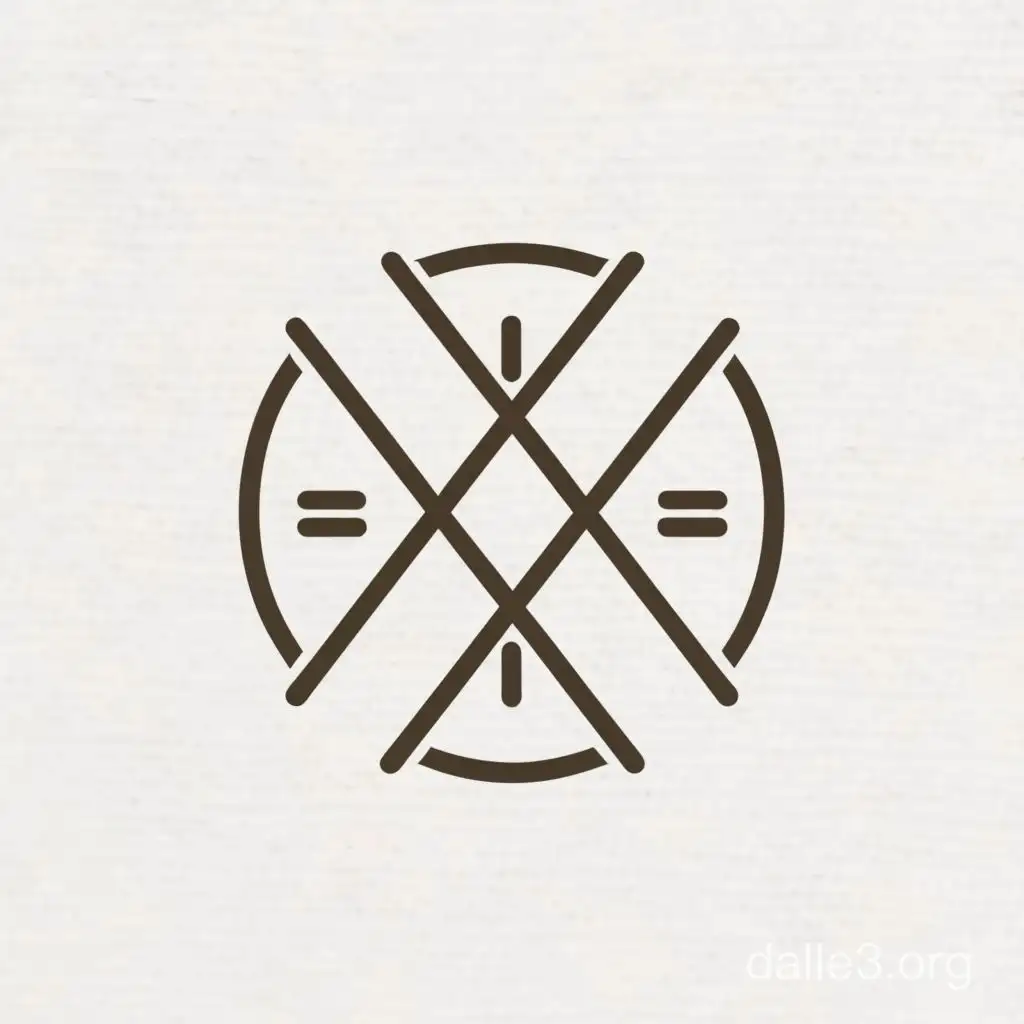 logo, simple, letter X inside circle, minimal line, vector