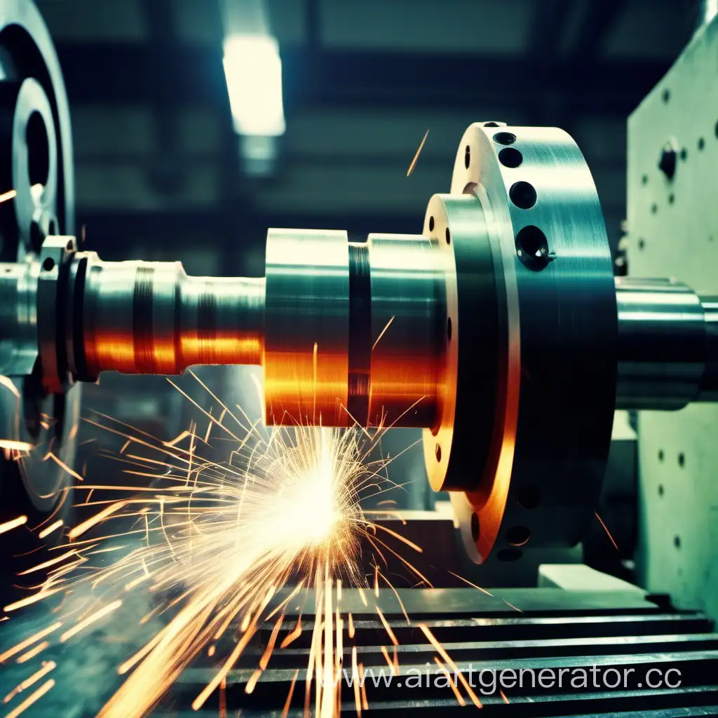 Metal-Lathe-Tool-Processing-with-Sparks