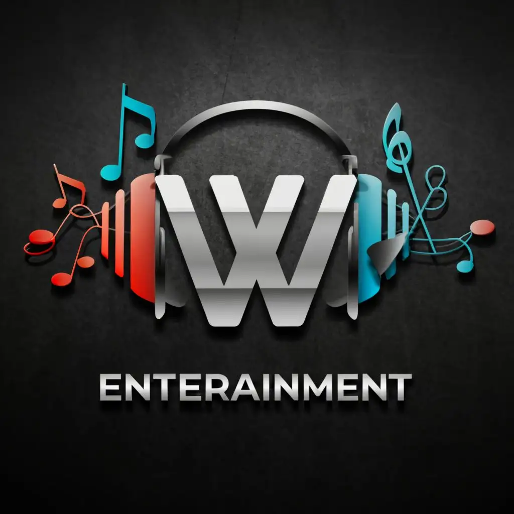 a logo design,with the text "WW entertainment", main symbol:headphones, music,complex,be used in Entertainment industry,clear background