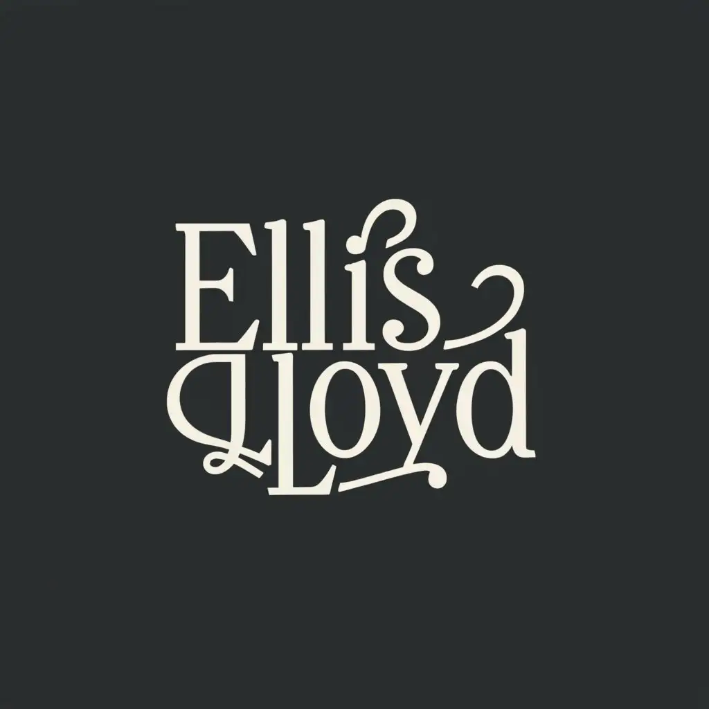 a logo design,with the text "ellis lloyd", main symbol:lettering,Moderate,be used in Real Estate industry,clear background