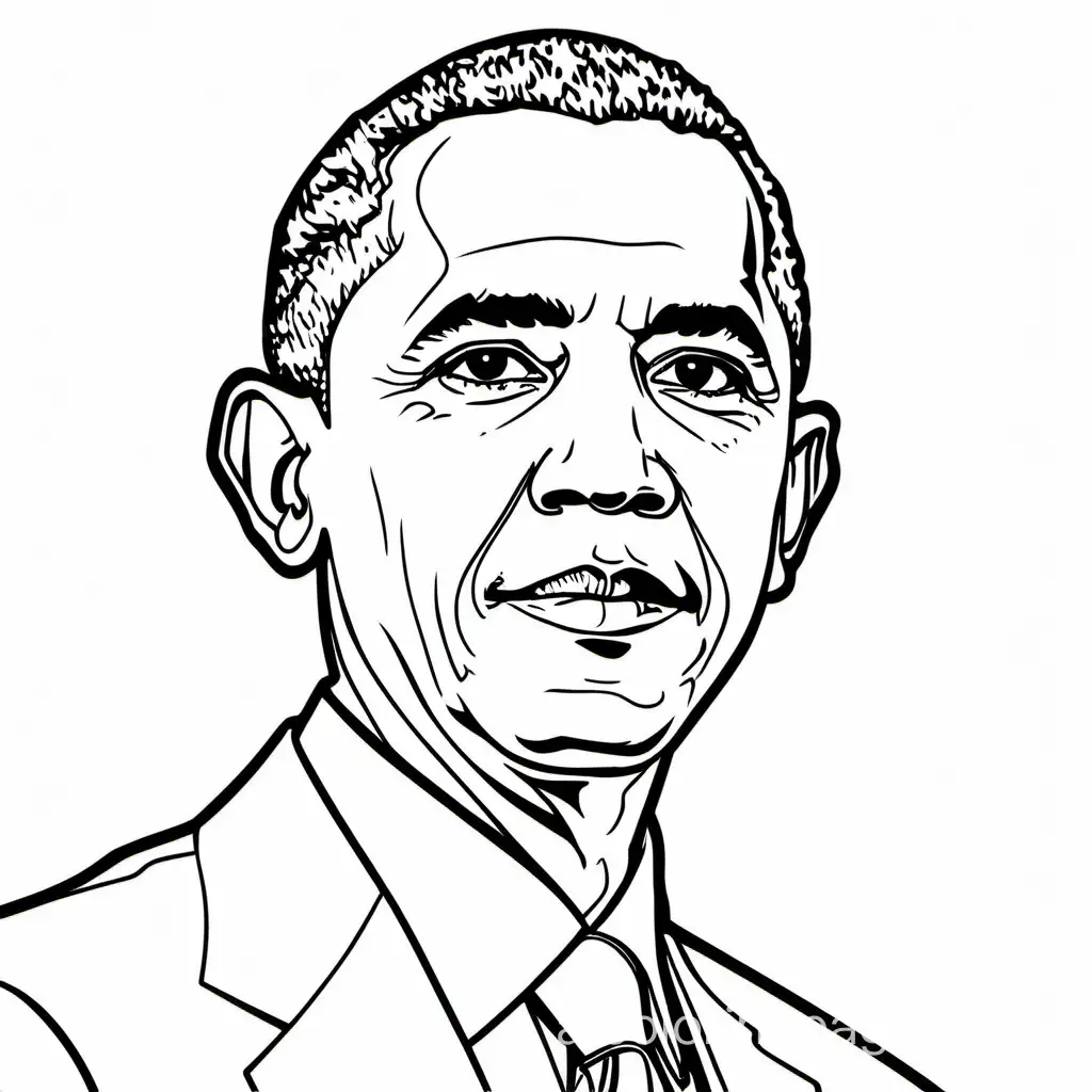Barack Obama , Coloring Page, black and white, line art, white background, Simplicity, Ample White Space. The background of the coloring page is plain white to make it easy for young children to color within the lines. The outlines of all the subjects are easy to distinguish, making it simple for kids to color without too much difficulty, Coloring Page, black and white, line art, white background, Simplicity, Ample White Space. The background of the coloring page is plain white to make it easy for young children to color within the lines. The outlines of all the subjects are easy to distinguish, making it simple for kids to color without too much difficulty, Coloring Page, black and white, line art, white background, Simplicity, Ample White Space. The background of the coloring page is plain white to make it easy for young children to color within the lines. The outlines of all the subjects are easy to distinguish, making it simple for kids to color without too much difficulty