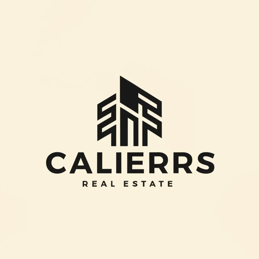 a logo design,with the text "Calibers", main symbol:building,Minimalistic,be used in Real Estate industry,clear background