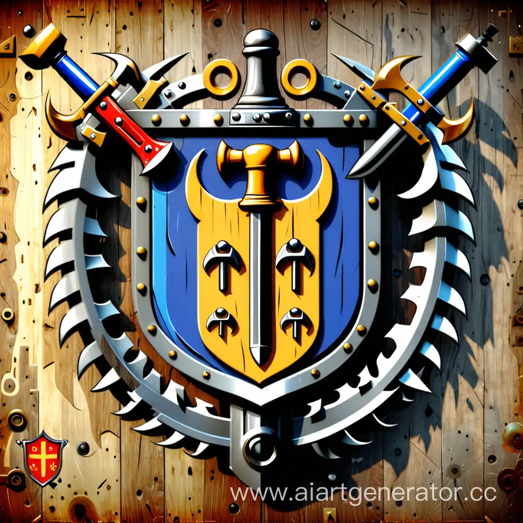 Exquisite-Coat-of-Arms-Featuring-a-World-of-Tools