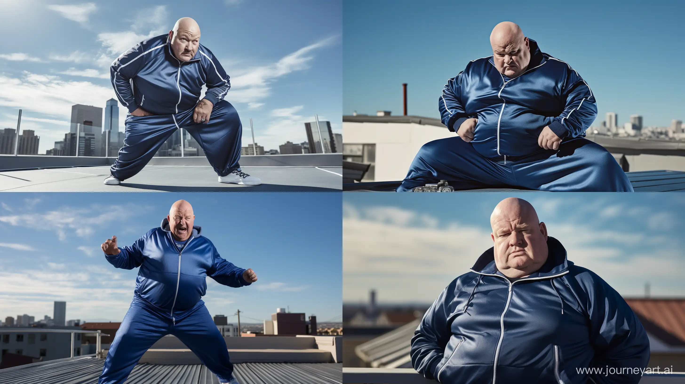 Elderly-Fitness-Enthusiast-in-Stylish-Navy-Tracksuit-on-Rooftop