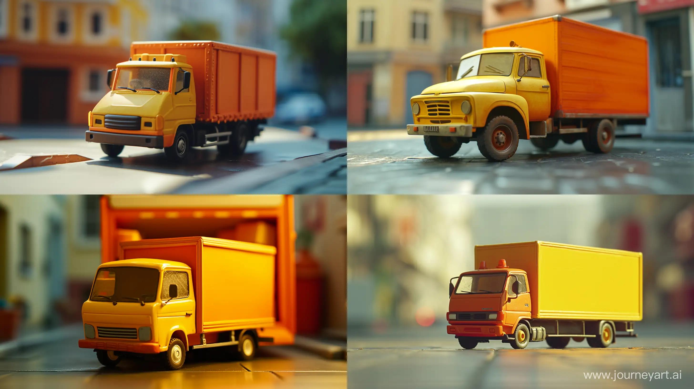 Vibrant-Claymation-Delivery-Truck-in-Soft-Light