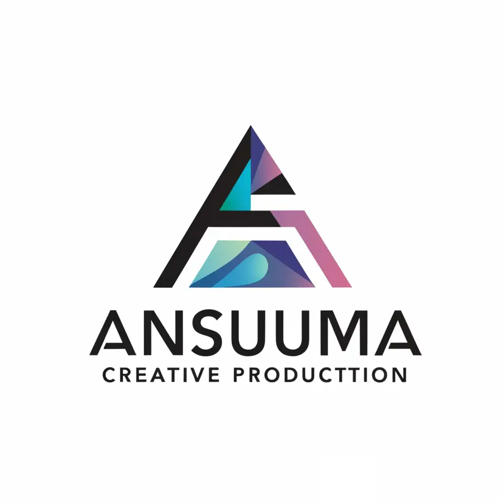 a logo design,with the text "Ansuma Creative Production", main symbol:Pyramid,Moderate,be used in Events industry,clear background