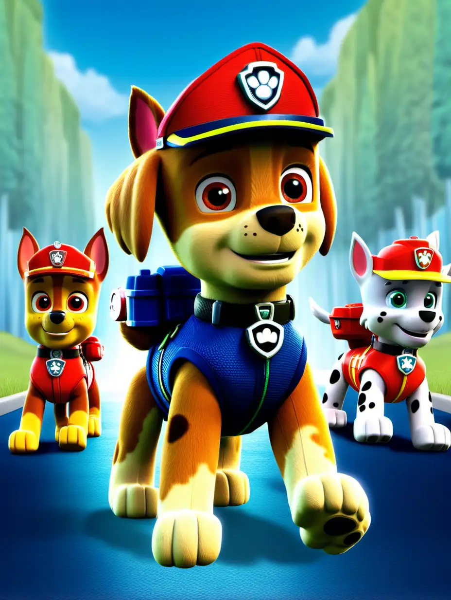 chase in paw patrol with name Jaxon