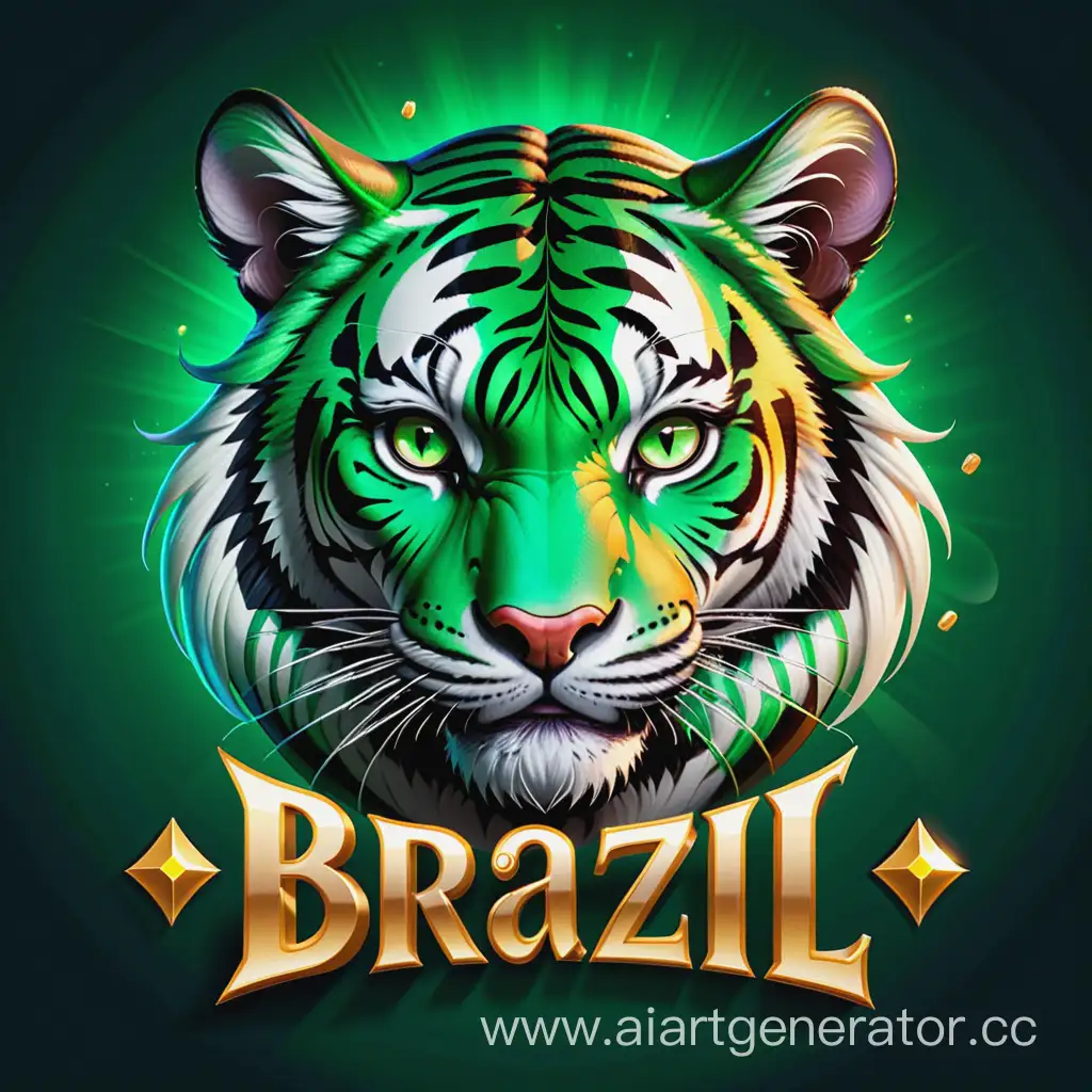 brazil green casino logo called in text Brazino777 with tiger fortune, ox fortune, mouse fortune slots