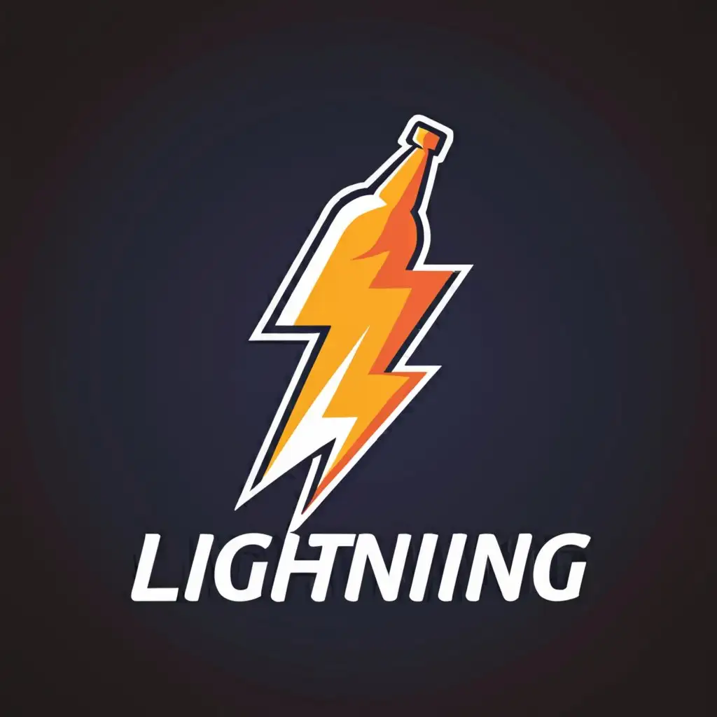 a logo design,with the text "Miller lightning", main symbol:lightning bolt and beer bottle,Moderate,be used in Sports Fitness industry,clear background