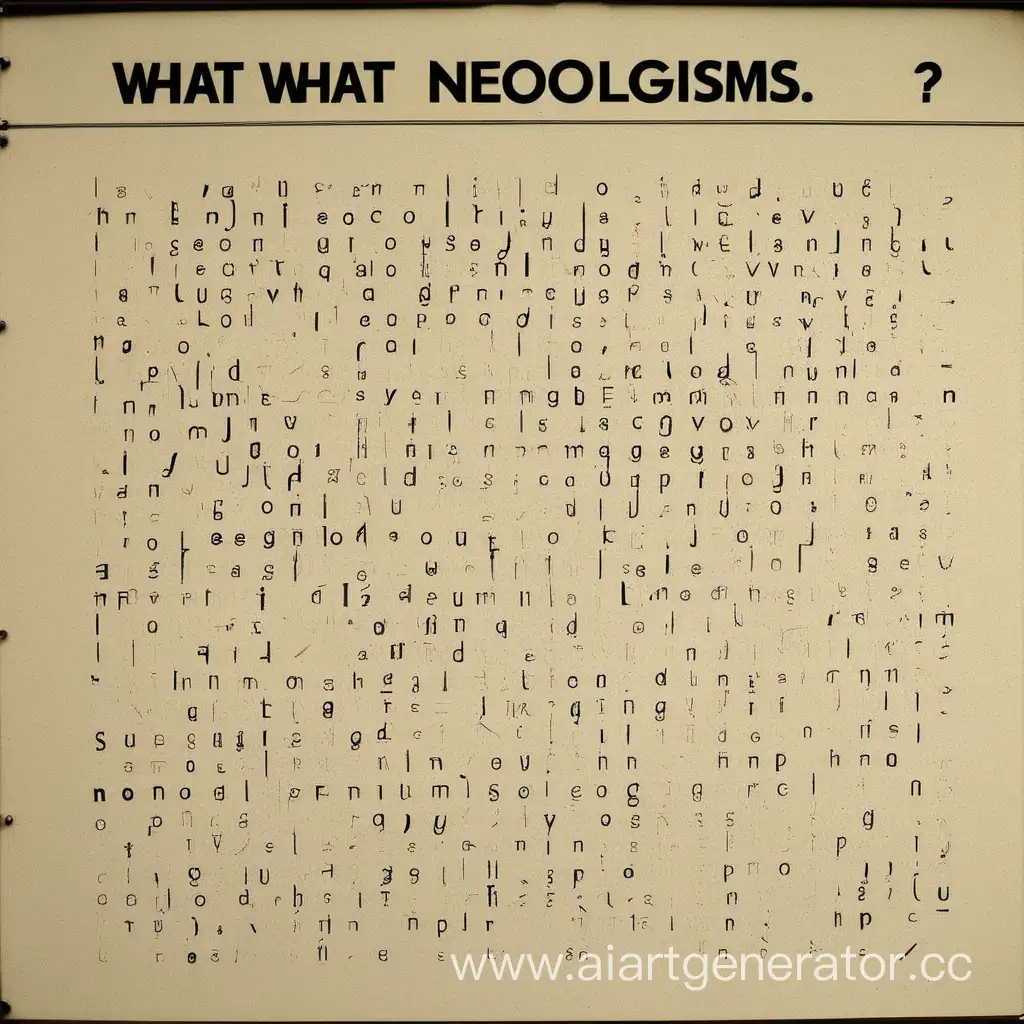 что такое неологизмы