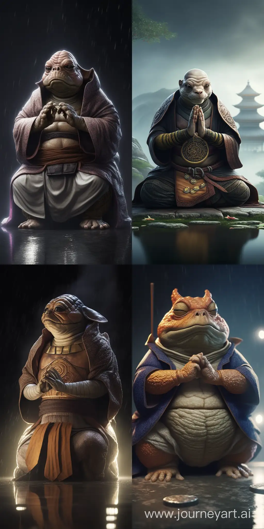 Wise-Kung-Fu-Master-Oogway-Meditating-in-Glittering-Robes