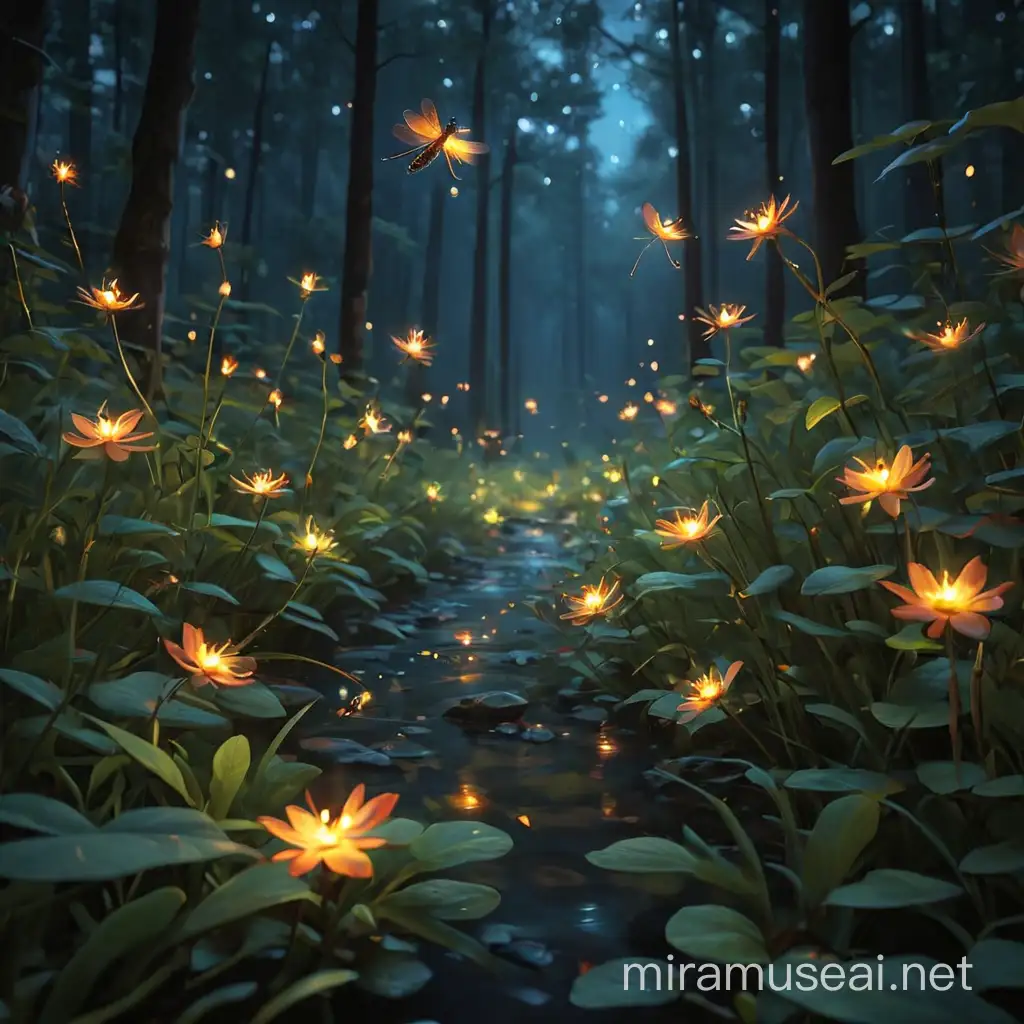 Enchanted Evening Amidst Luminosity of Fireflies