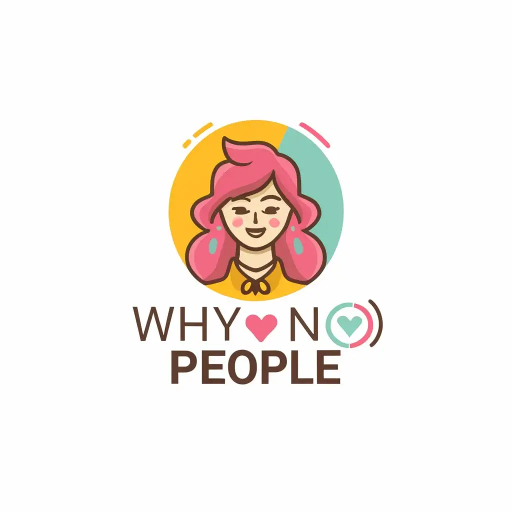 a logo design,with the text "why no people", main symbol:cam girl,Moderate,clear background