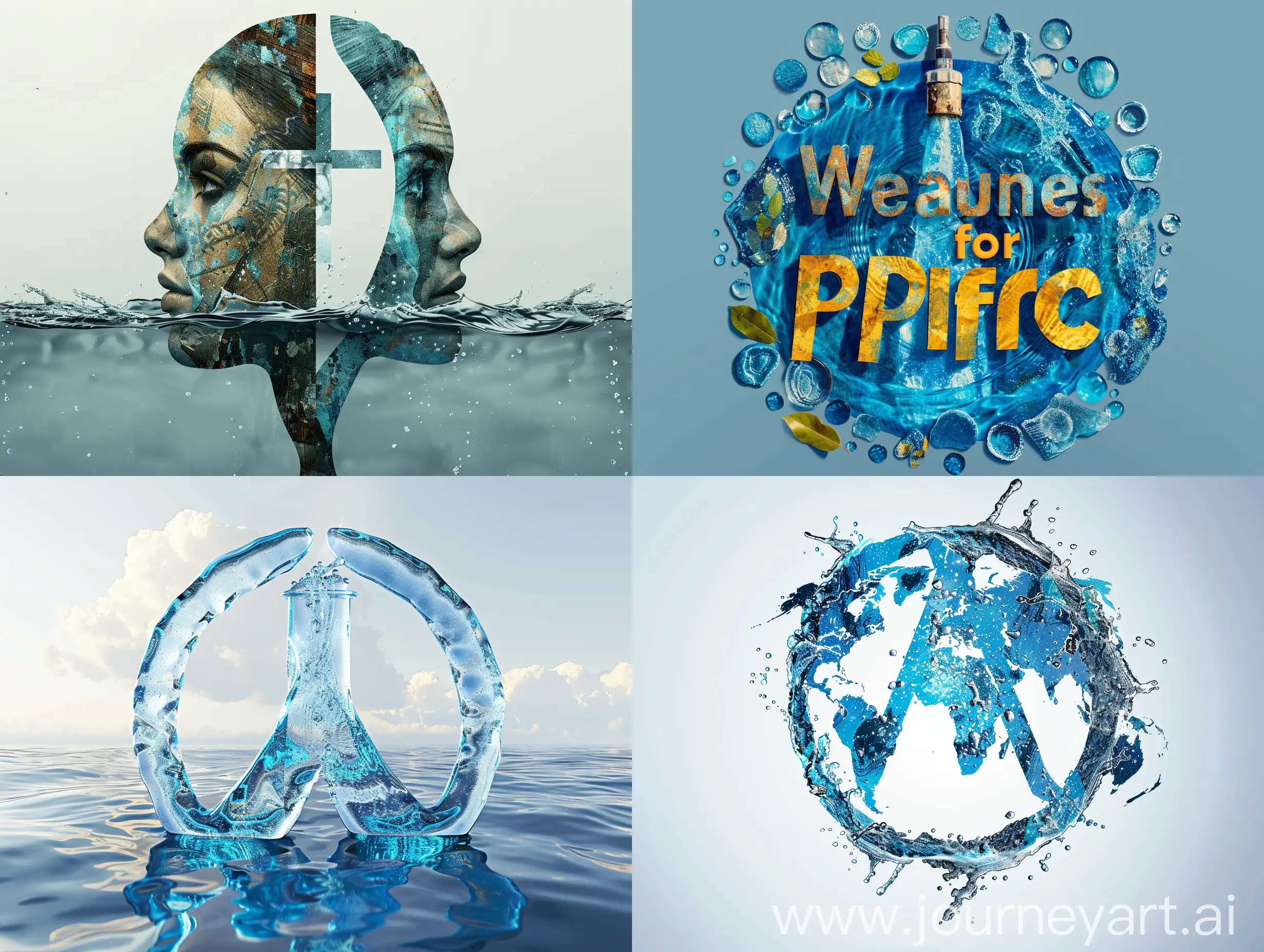 reseach poster on theme water for peace