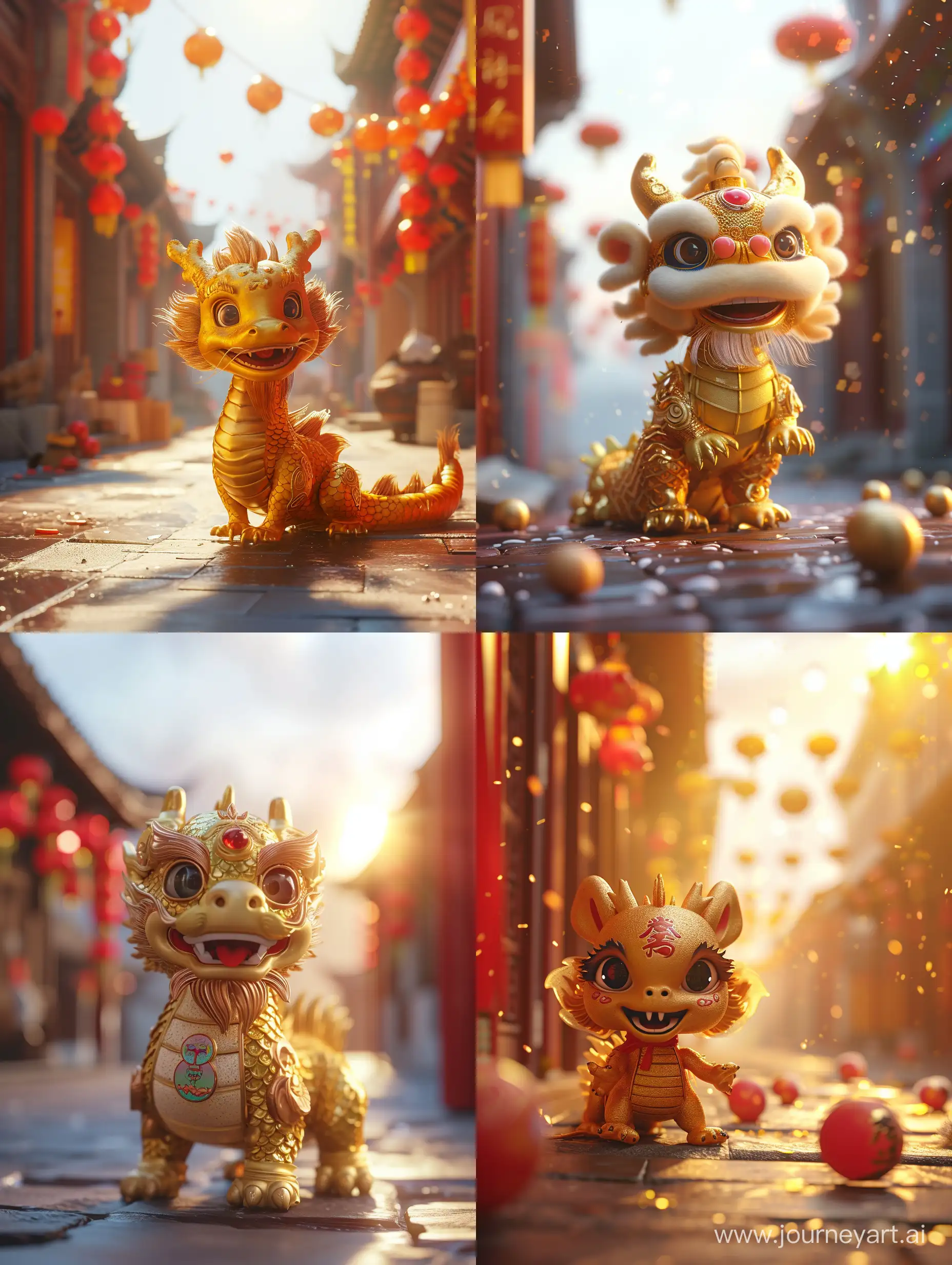 Golden-Zodiac-Dragon-in-Chinese-New-Years-Atmosphere