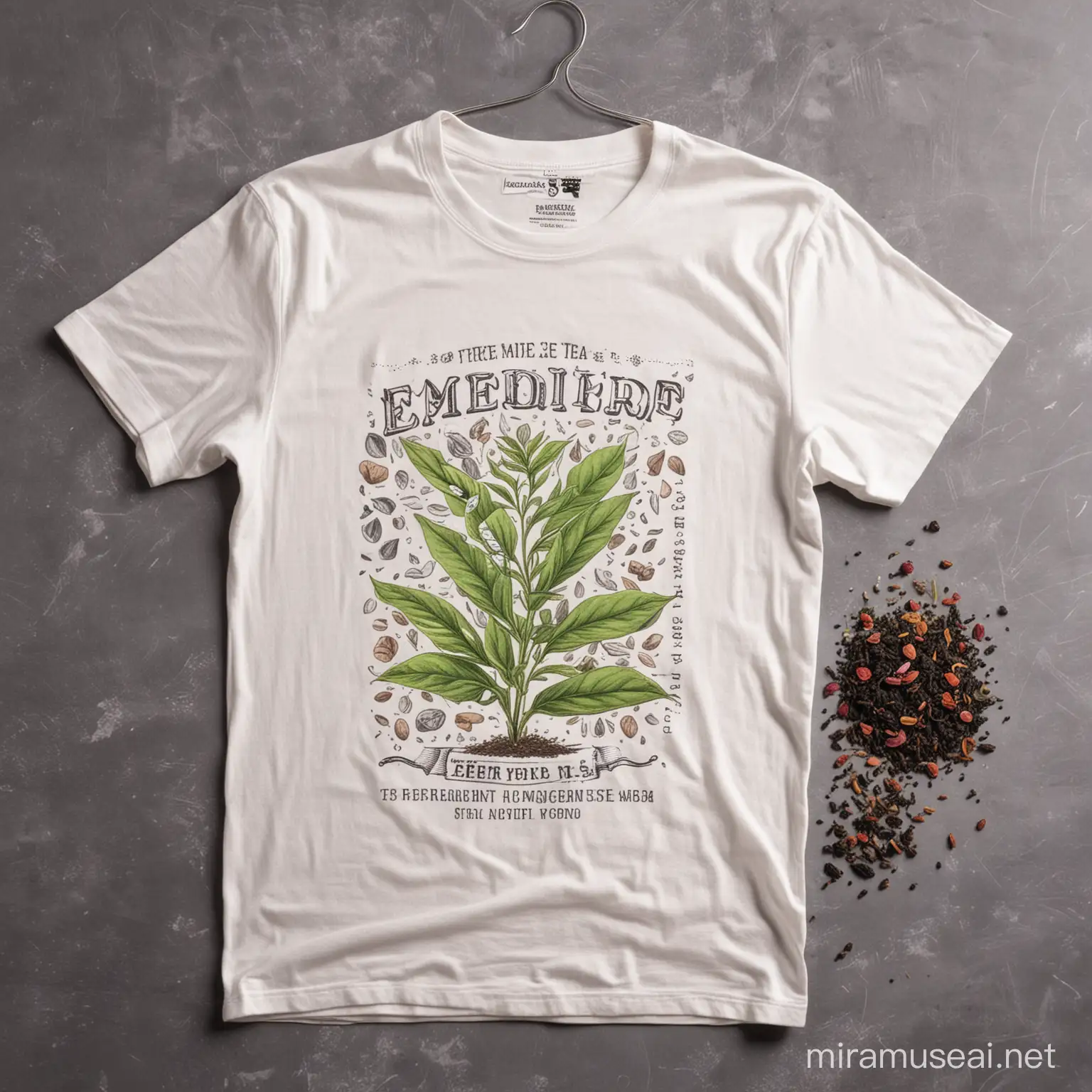 Tea Elements Transferred onto TShirts for Unique Apparel Designs