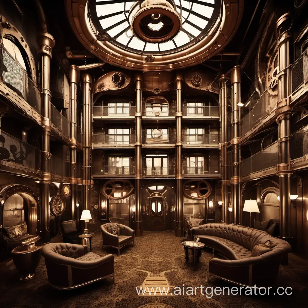 Elegant-Steampunk-Hotel-Interior-with-Industrial-Accents
