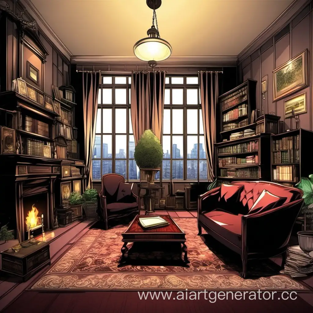Anime-Rendition-of-Sherlock-Holmes-Apartment-Mystery