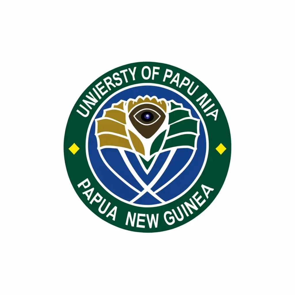 a logo design,with the text "University of Papua New Guinea", main symbol:Circle ,Moderate,be used in Education industry,clear background