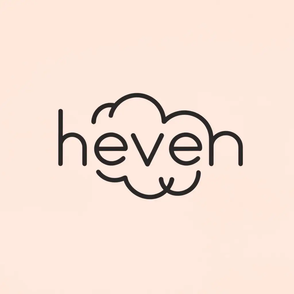 a logo design,with the text "HEVEN", main symbol:minimal,Moderate,clear background