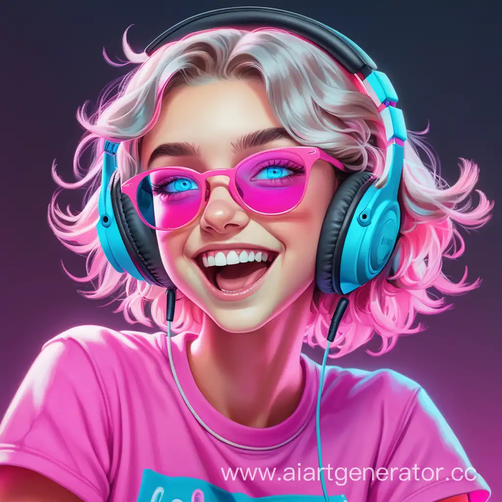 Teenage-Girl-with-Light-Wavy-Hair-and-Pink-Neon-Style-Headphones