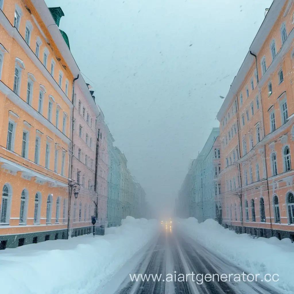 Санкт-Петербург снежная буря буйство стихий 

